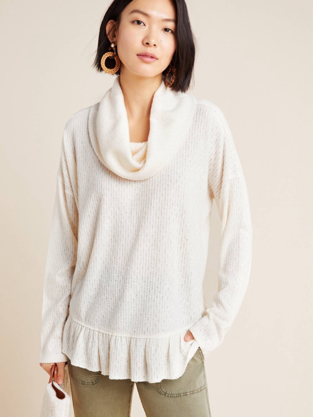 Maeve Addie Ruffled Hacci Pullover - Picture 2 of 8